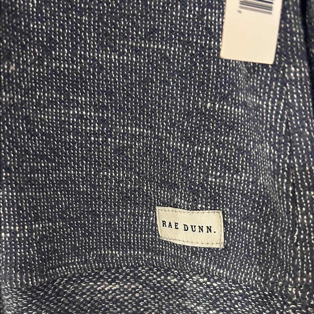 Rae Dunn Marled Navy Blue Crewneck Sweatshirt - Picture 3 of 4